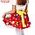 Карнавальная юбка для вечеринки красная в горох,повязка,рост98-104, фото 3