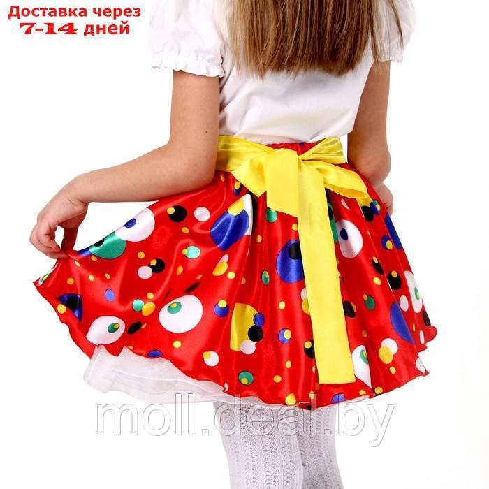 Карнавальная юбка для вечеринки красная в горох,повязка,рост98-104 - фото 3 - id-p208643615
