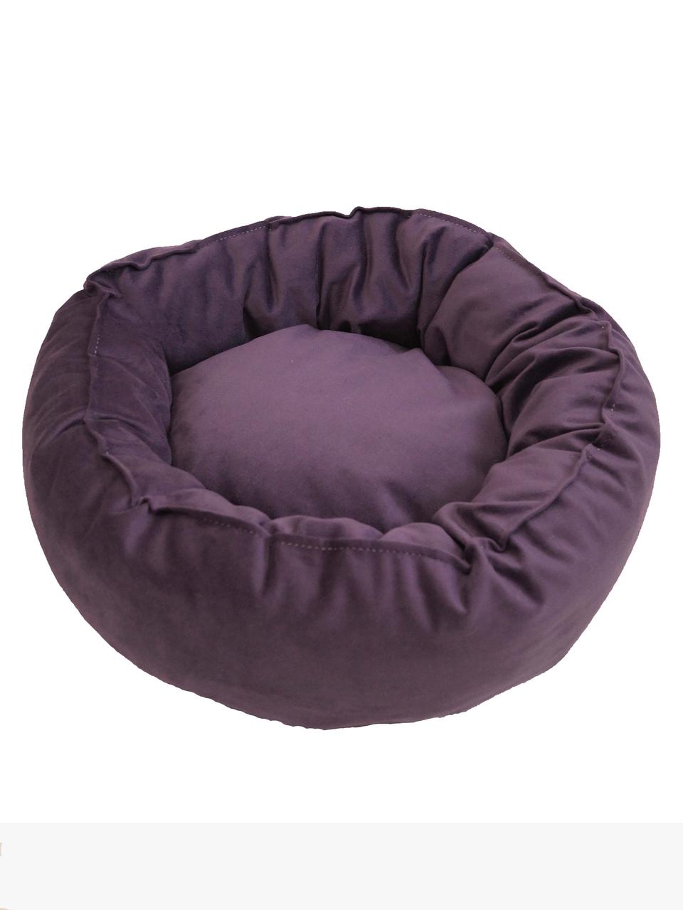 Лежанка для собаки Тото круглая, M фиолетовая - фото 1 - id-p208680812
