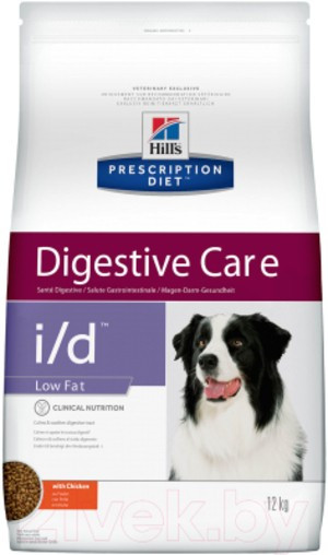 Hills Prescription Diet i/d Digestive Care Low Fat (курица), 12 кг - фото 1 - id-p208680943