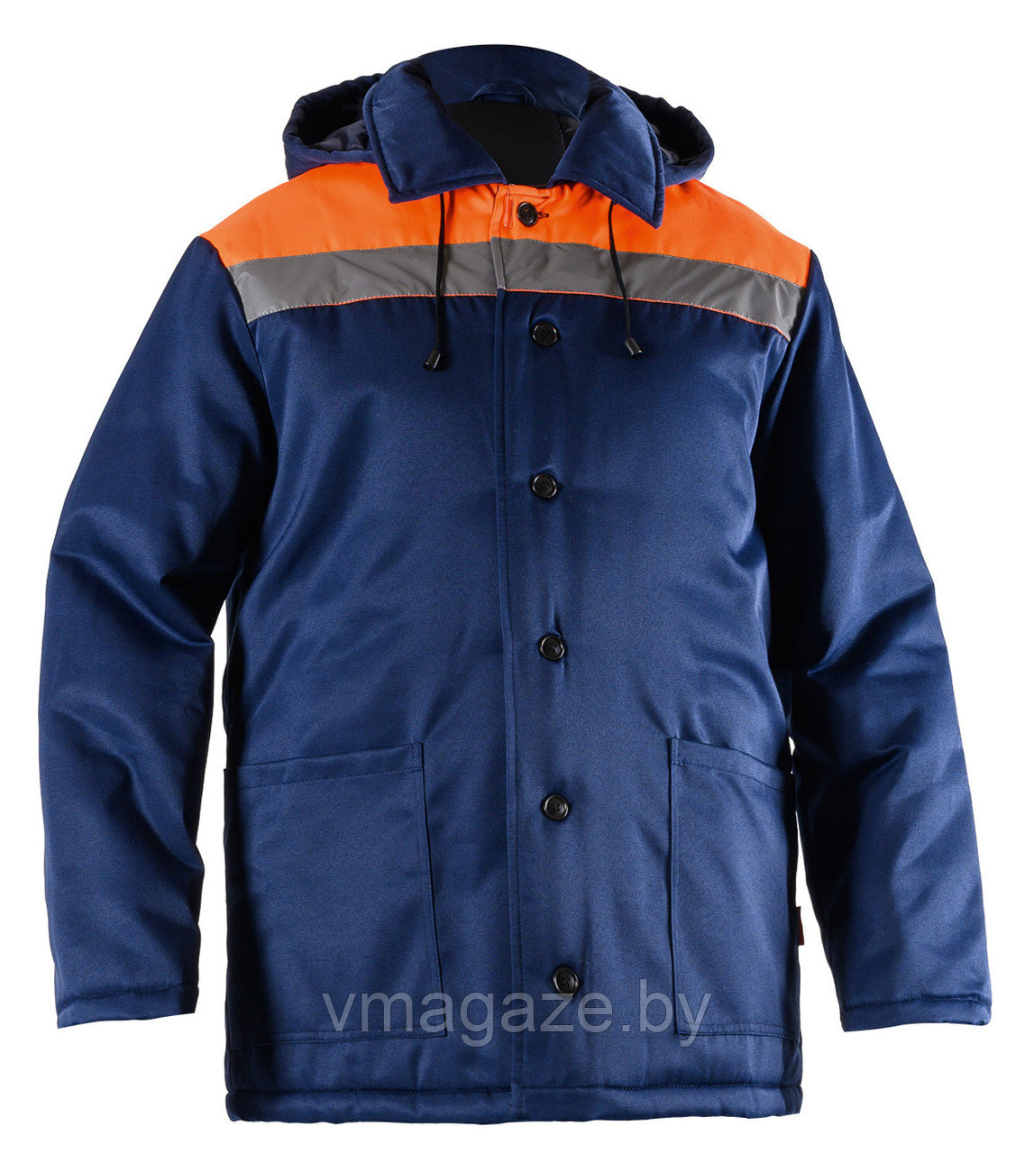 Куртка рабочая утепленная Луч с капюшоном (цвет темно-синий)