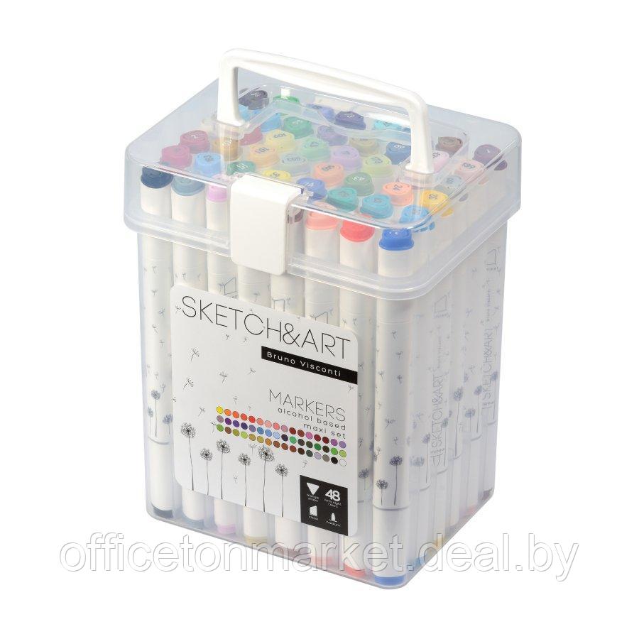 Набор двусторонних маркеров для скетчинга "Sketch&Art", 48 цветов - фото 1 - id-p208682623