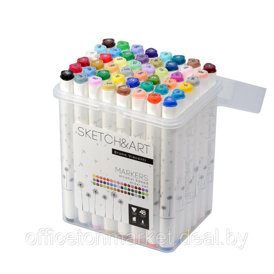 Набор двусторонних маркеров для скетчинга "Sketch&Art", 48 цветов - фото 2 - id-p208682623