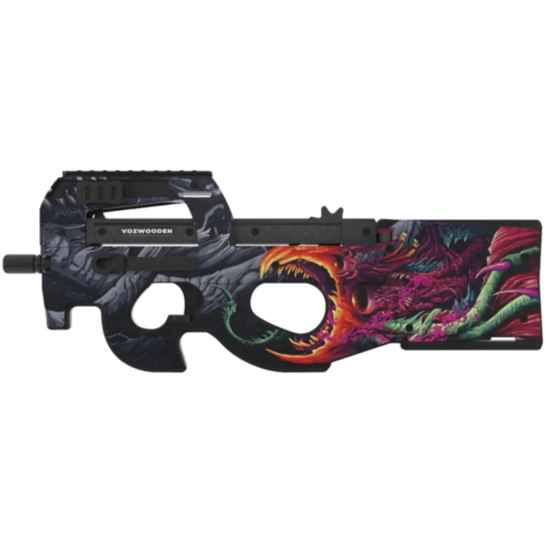 Деревянный пистолет-пулемет VozWooden Active P90 Скоростной зверь (резинкострел) - фото 3 - id-p208684631