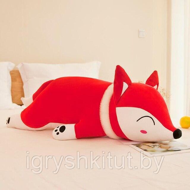 Мягкая игрушка подушка Спящая лиса, 35 см - фото 1 - id-p208685205