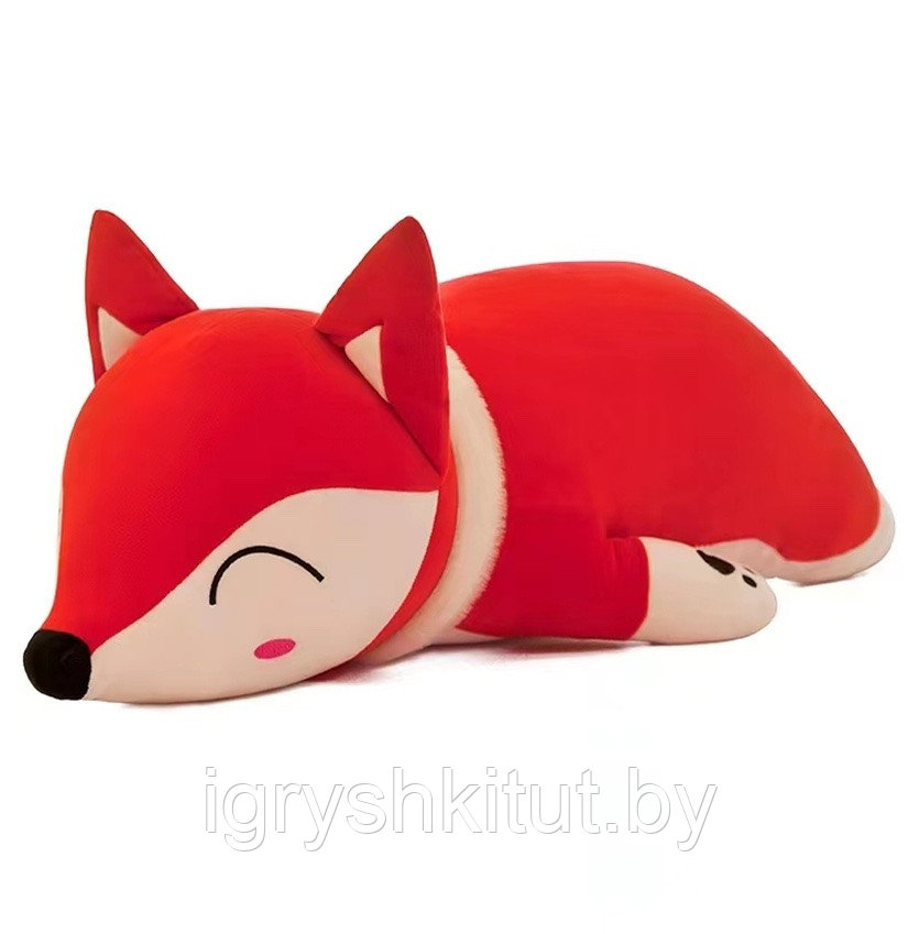 Мягкая игрушка подушка Спящая лиса, 35 см - фото 2 - id-p208685205