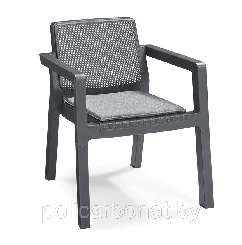 Комплект мебели (2 кресла, столик) "Emily Balcony Set", б/п, графит - фото 10 - id-p127563880