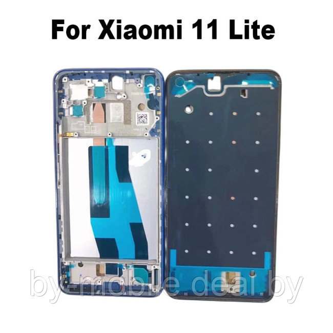 Средняя часть корпуса с рамкой Xiaomi Mi 11 Lite 4G (синий) - фото 1 - id-p208691619