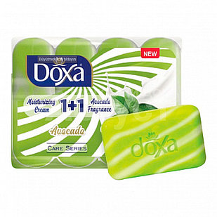 Doxa Moisturizing Cream 1+1 мыло туал. Avocado/Авокадо, 4*80 г