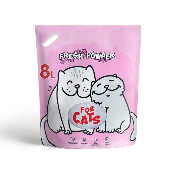 FOR CATS наполнитель силикагелевый Fresh Powder, 8 л - фото 1 - id-p208676062