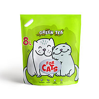 FOR CATS наполнитель силикагелевый с ароматом зеленого чая, 8 л