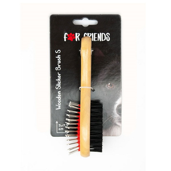 Двустороння щетка For Friends с деревянной ручкой, S 5*17,5 см - фото 3 - id-p208676213