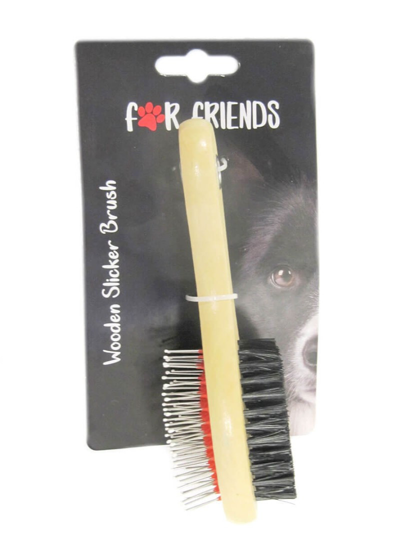 Двустороння щетка For Friends с деревянной ручкой, М 6*21,5 см - фото 4 - id-p208676214