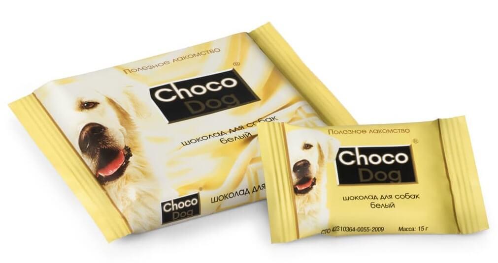 Лакомство для собак шоколад белый "Choco Dog", 15 г - фото 2 - id-p208676351