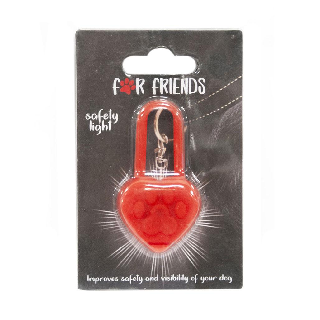 Брелок-маячок "For friends" (в виде сердца) для собак, 6,2 см - фото 4 - id-p208676383
