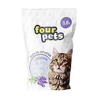 FOUR PETS наполнитель силикагелевый с ароматом лаванды, 3,8 л