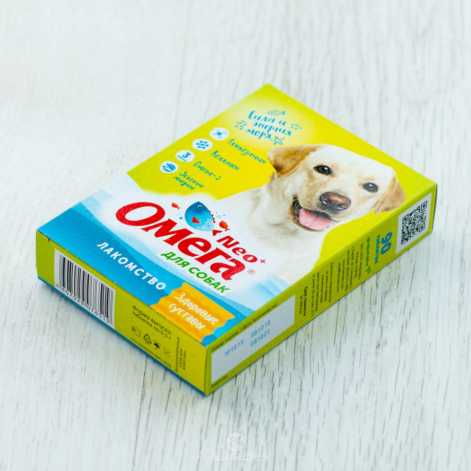 Омега Neo+ С-С для собак с глюкозамином и коллагеном, 90 таб - фото 3 - id-p208678194