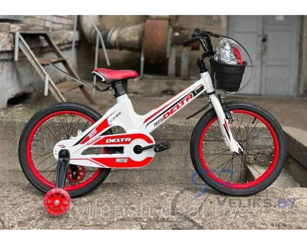 Велосипед детский Delta Prestige 18 2023 (белый, спицы, шлем) - фото 3 - id-p208695017