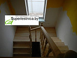 Лестница в дачный дом из сосны К-004М, фото 6