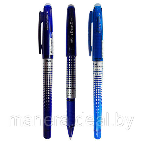 Ручка гелевая стираемая, Пиши-Стирай синяя, 0,6мм, прорезиненый корпус - фото 1 - id-p208709706