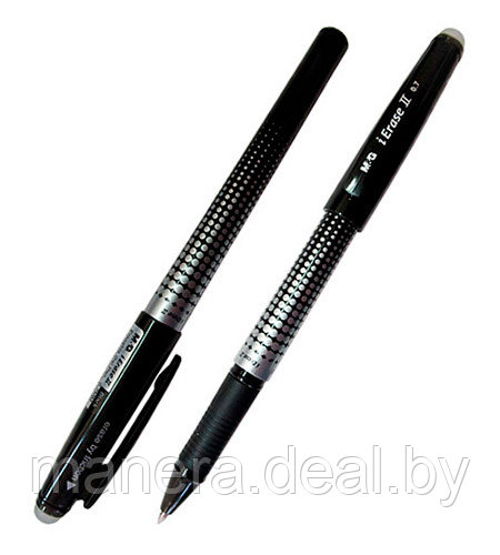 Ручка гелевая стираемая, Пиши-Стирай черная, 0,6мм, прорезиненый корпус - фото 1 - id-p208710199