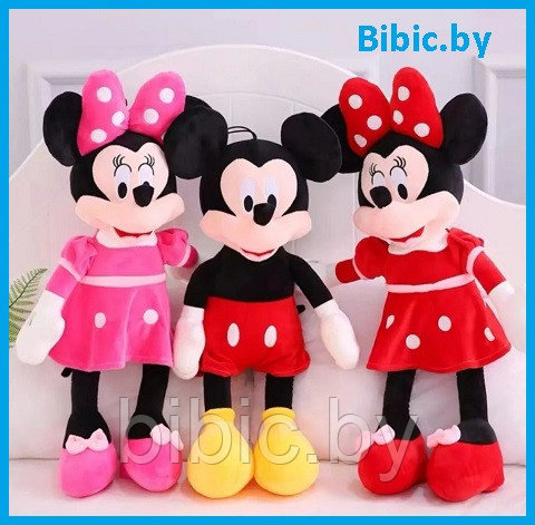Детская мягкая игрушка Микки Маус и Минни Маус герои мультсериала, мягкие плюшевые фигурки игрушки антистресс