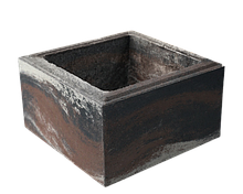 Блок заборный столбовой 400х400х200 мм — Шоколад