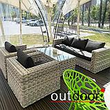 Комплект мебели из ротанга OUTDOOR Флорида (3-местный диван, 2 кресла, стол), у/п, светлый микс, фото 9