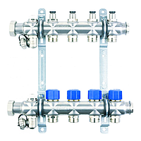 ELSEN Коллекторная группа, 1", 5 контуров, отвод 3/4", с вентилями, нерж. ст. EMi02.05
