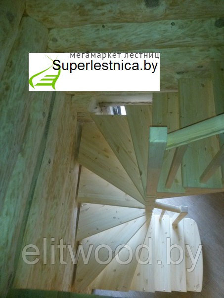 Деревянные лестницы из сосны К-003М - фото 5 - id-p29625044