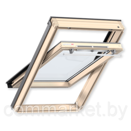 Мансардное окно Velux optima, GZL 1051B, ручка сверху (снизу) (дерево)