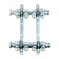 ELSEN Коллекторная группа, 1", 5 контуров, отвод 3/4", без вентил. и расходомер, нерж. ст EMi01.05