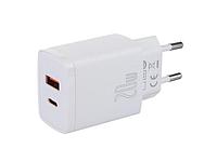 Зарядное устройство Baseus Compact Quick Charger USB - Type-C CCXJ-B02 White