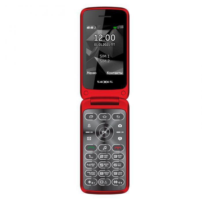 Мобильный сотовый телефон раскладушка TEXET TM-408 красный кнопочный GSM - фото 1 - id-p208690729