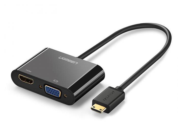 Сплиттер Ugreen CM101 HDMI - VGA+HDMI+3.5mm 40744 - фото 1 - id-p208363482