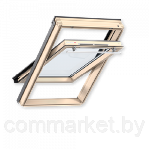 Мансардное окно Velux Стандарт, GLL 1061, ручка сверху/снизу (дерево/лак)