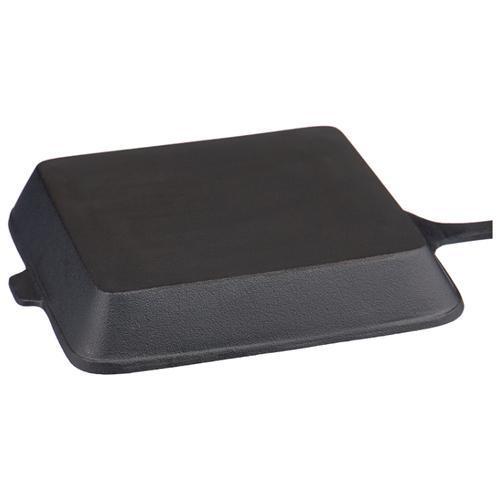 Чугунная сковорода гриль квадратная с рифленым дном MALLONY GPR-26C 26 см для индукционной плиты - фото 4 - id-p208688150