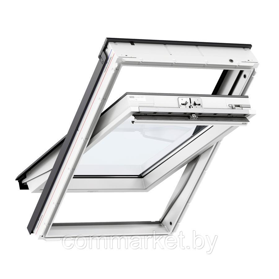 Мансардное окно Velux стандарт, GLU 0061B, ручка сверху /снизу(дерево/полиуретан)