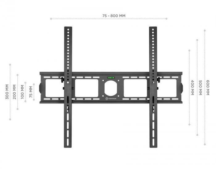 Кронштейн для телевизора ONKRON UT4, 55-100", настенный, наклон, черный - фото 3 - id-p208685213