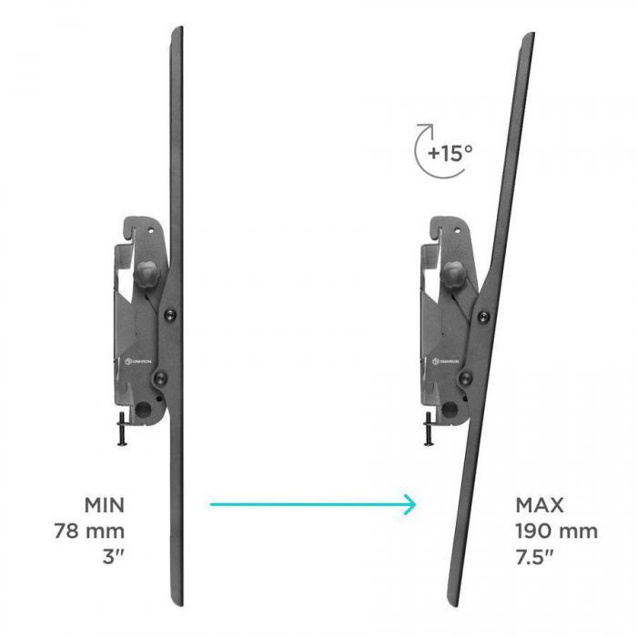 Кронштейн для телевизора ONKRON UT4, 55-100", настенный, наклон, черный - фото 4 - id-p208685213