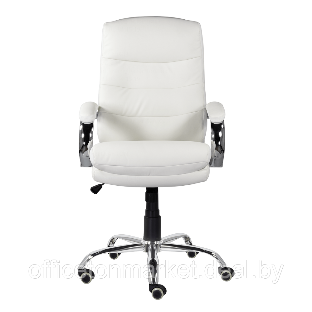 Кресло для руководителя "UTFC Бруно CH-707", хром, экокожа S-0402, белый - фото 2 - id-p208729553