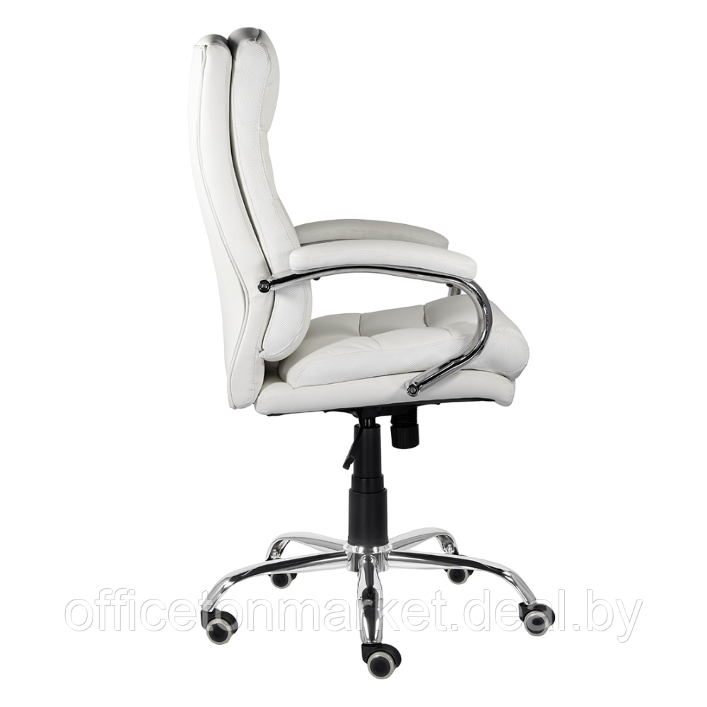 Кресло для руководителя "UTFC Бруно CH-707", хром, экокожа S-0402, белый - фото 3 - id-p208729553
