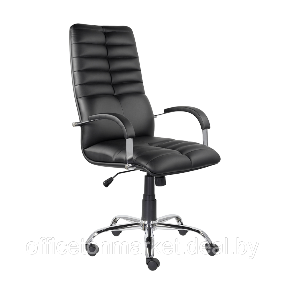 Кресло для руководителя "UTFC Гелакси В", хром, натуральная кожа