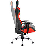 Кресло игровое Defender "Azgard", искусственная кожа, металл, черный, красный, фото 4