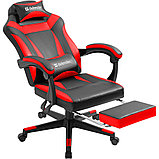 Кресло игровое Defender "Cruiser", искусственная кожа, пластик, черный, красный, фото 3