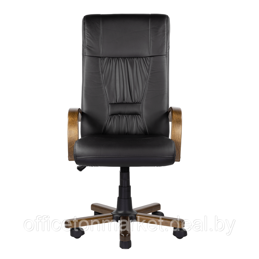 Кресло для руководителя "UTFC Парламент В", дерево, натуральная кожа, черный - фото 2 - id-p208729586
