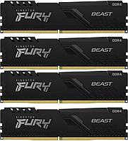 Память оперативная Kingston KF426C16BB1K4/64 64GB 2666MHz DDR4 CL16 DIMM (Kit of 4) 1Gx8 FURY Beast Black