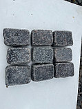 Брусчатка гранитная 10х7х5 см темная бордо галтованная, фото 2