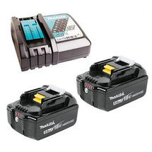 Комплект аккумулятор 18.0 в bl1850b 2 шт + зарядное устройство dc18rc MAKITA 198311-6, фото 2