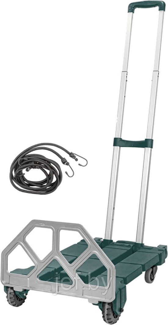 Тележка складная платформенная/для багажа с телескопич ручкой+набор эластичных шнуров ROCKFORCE RF-L022